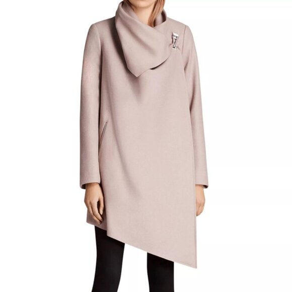 All Saints Jackets & Blazers - All Saints Italian Wool City Monument Coat - Asymmetrical - Women's Size 0 - EUC